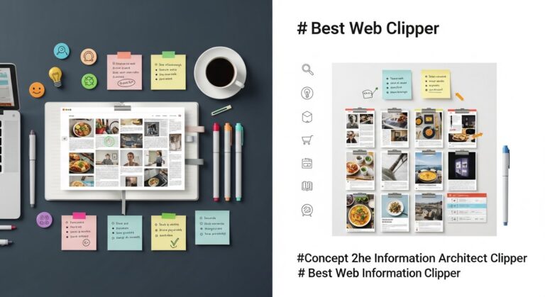 Featured illustration of a web clipper saving a webpage to a digital productivity app