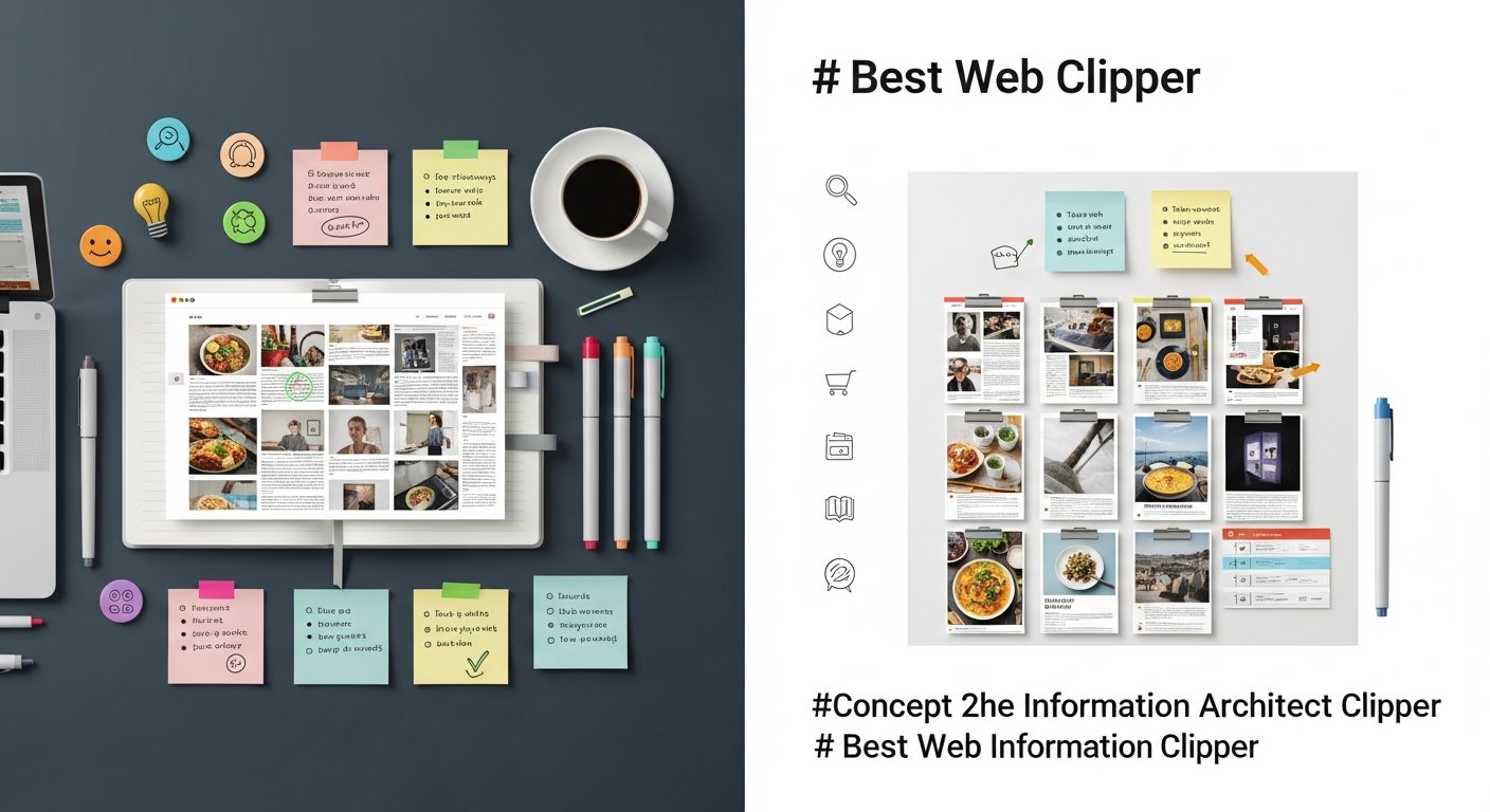 Featured illustration of a web clipper saving a webpage to a digital productivity app