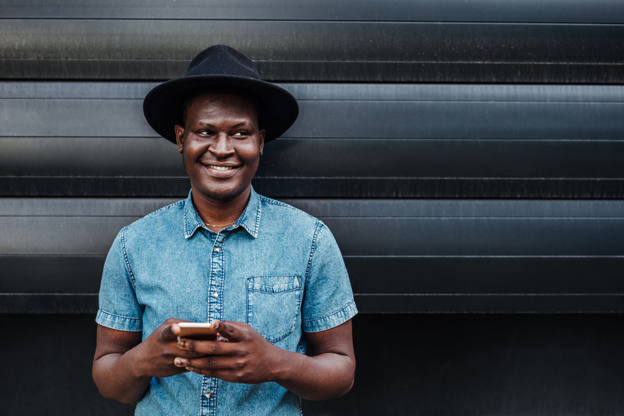 male with a cellphone