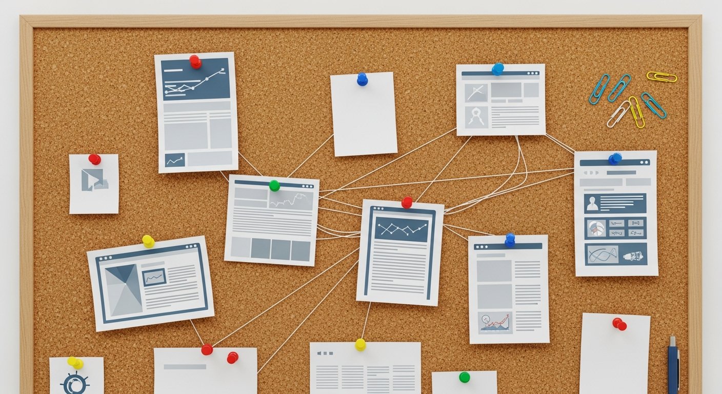 Featured illustration of a team using a bookmark manager app across desktop and mobile to boost digital productivity