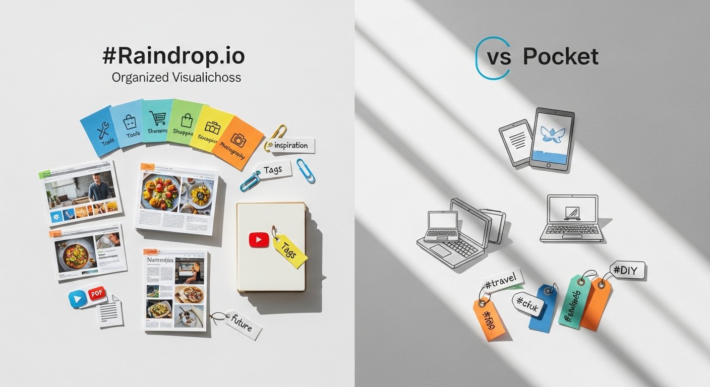 raindrop.io vs pocket - photo 2 illustration