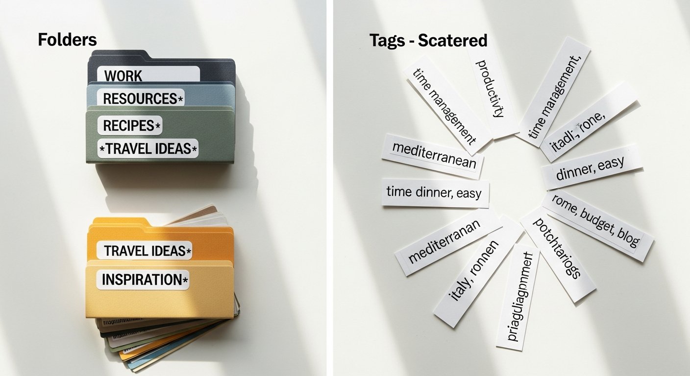 tags vs folders for bookmarks - photo 2 illustration