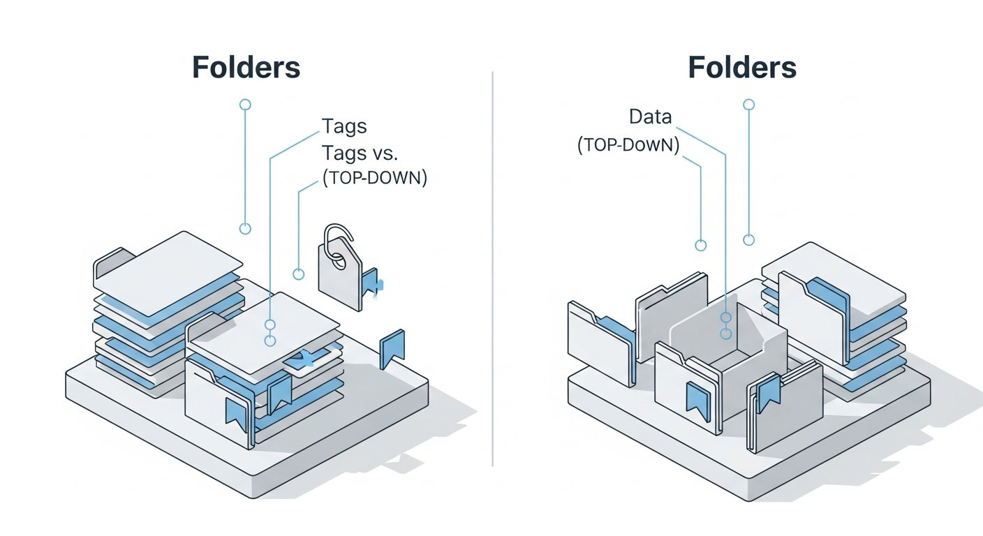 tags vs folders for bookmarks - infographic 4 illustration