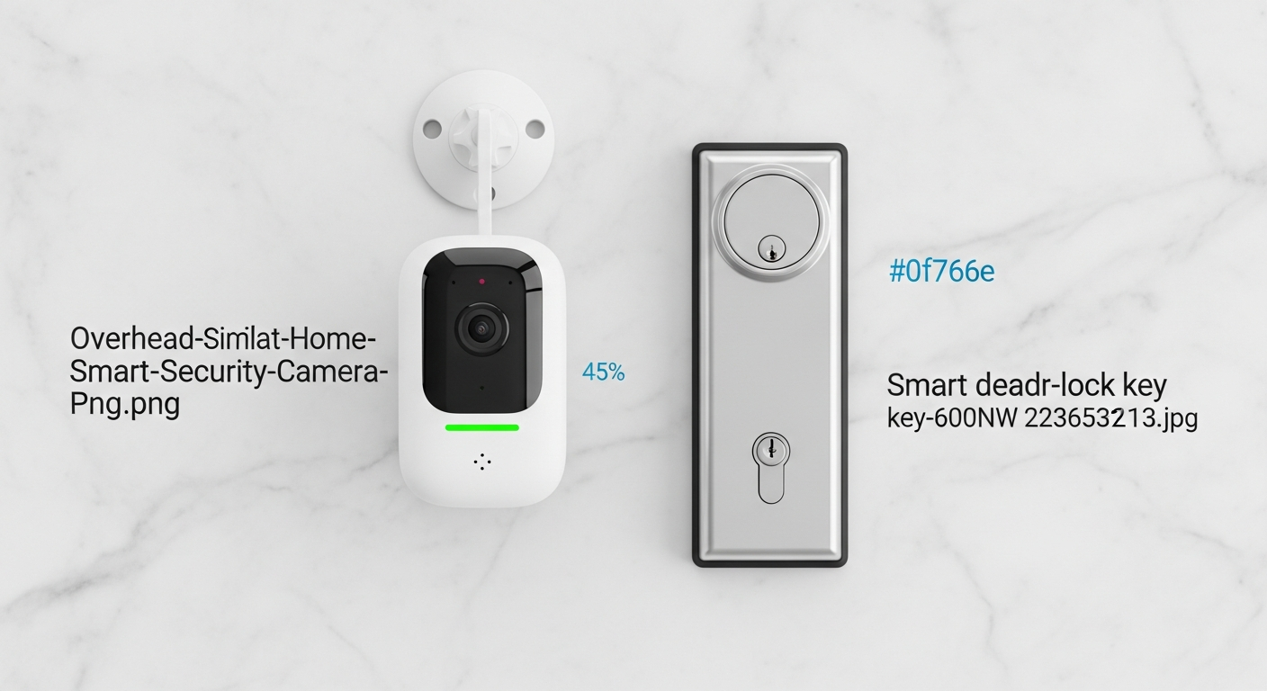 Illustration comparing DIY home security setup with professional monitoring services, highlighting the choice between self-management and expert intervention.