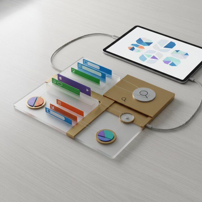 Digital bookmark manager interface, web link organization, and tech productivity tool